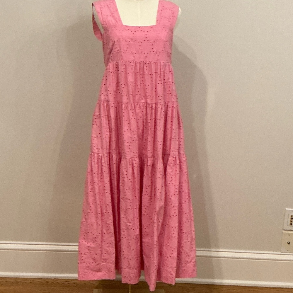 Pink Sleeveless Maxi Dress by Anthropologie